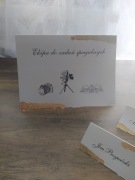 Winietka A4 na stół na ślub wesele płatki złota