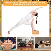 Zestaw Korkowych Bloków Jogi, Ćwiczenia Fitness łatwy do Uchwyt 