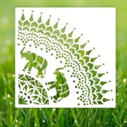 Szablon Mandala -wzór 60x60cm szablon 30x30cm, malarski tynk, DIY, Nr A16