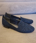 mokasyny espadryle baleriny zamsz r 40 granatowe granat Marco Tozzi