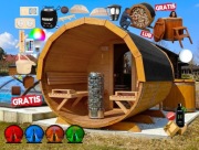 SAUNA Ogrodowa 300cm + PRZEBIERALNIA + OKNO 100% + GRATIS Beczka 500L