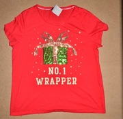 40^ F&F świąteczna bluzka prezent cekinowy 42/44