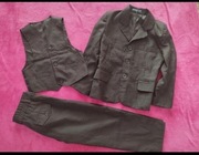 Jak nowy elegancki wizytowy komplet dla chłopca, strój galowy, czarny 98