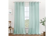 2 Pack Zasłony 140x260cm. Len 30%. Półprzezroczyste Na Przelotkach