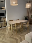 Stół dębowy, lite drewno, rozkładany 180x90x74, Rowico Filippa