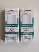 L'Oreal Bright Reveal SPF 50 2 sztuki - zwykły + tinted glow, NOWE OKAZJA 