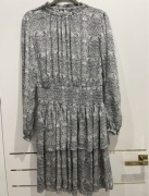 Sukienka z falbankami elegancka ażurowy wzór Top Secret 40/42