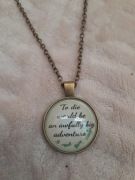 Naszyjnik vintage z cytatem Peter Pan retro medalion