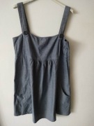 Paprika dzinsowa na szelkach z kieszeniami  44