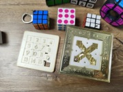 Zestaw łamigłówek - kostki "Rubika" i inne