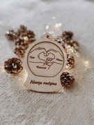 Drewniana Bombka Dłonie 3D