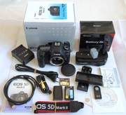 CANON EOS 5D Mark II (pełna klatka FF) + Battery Grip + osprzęt, 16 700 kl.