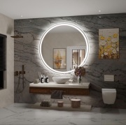 Lustro łazienkowe okrągłe 80cm LED z funkcją odmgławiacza