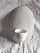 Kinkiet porcelanowy biały na świeczkę 