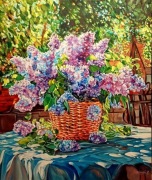 Zbyszek z mazur obraz olejny  LILAKI