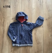 Granatowa bluza z kapturem, r. 116