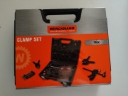 Zestaw zacisków szybkomocujących marki Werckmann (16 elementów). 