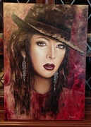 PORTRET OBRAZ OLEJNY NA PŁÓTNIE 70X50 Syg Korczak