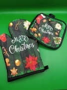 Zestaw na prezent świąteczny rękawica kuchenna i podkladka