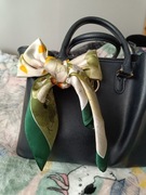 Chusta chustka satynowa kokardka do torebki koka warkocza na szyję