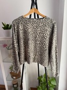 Bluza w panterkę animal print mięciutki polarowy materiał oversize