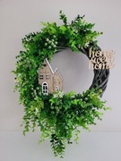 Wianek wiosenny styl greenery. Całoroczny. Rękodzieło !