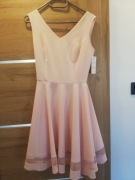 Sukienka kolor pudrowy róż 