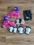 OXELO ROLKI DLA DZIECI 32 - 34 PLAY3 + ochraniacze