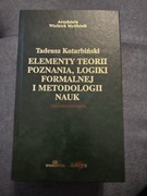 Elementy teorii poznania, logiki formalnej i metodologii nauk