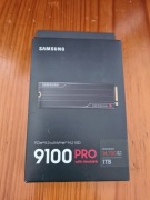 SSD Samsung 9100 PRO 1TB PCIe 5.0 NVMe z radiatorem – NOWY, zaplombowany