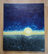 Obraz 70x60cm, farby olejne, sztuka współczesna