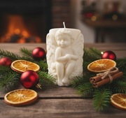 Świeca sojowa dekoracyjna wolnostojąca Aniołek na Święta Bożenarodzenie