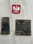 Dystynkcja stopień plutonowego + godło na mundur galowy.