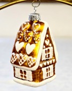 Bombka choinkowa Domek z piernika chatka szklane bombki 1 szt kształtki 