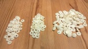 Napa z tworzywa sztucznego 15 mm kolor biały 50 sztuk