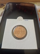5 groszy 1935 w holderze 