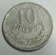 Moneta 10 groszy 1975 rok nie czyszczona 