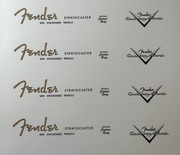Kalkomania wodna na gryf Fender Stratocaster na małą główkę 1szt.