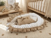 Kokon + rożek niemowlęcy muślinowy