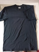 T-shirt czarna koszulka robocza okrągły dekolt r L