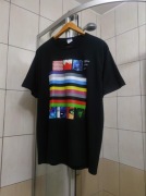 bluzka t-shirt koszulka męska L czarna ciemna classic sport retro drip pre