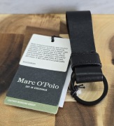 Oryginalny czarny skórzany brelok do kluczy Marc o'Polo