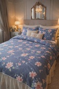 komplet pościeli w kwiaty 200x220