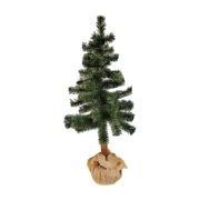 CHOINKA SZTUCZNA ZIELONA W JUCIE 65cm OZDOBA ŚIĄTECZNA BOŻE NARODZENIE 