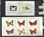 04-Fil28- Polska 1991-Owady-Motyle,6zn +blok, czyste Mi 3343-48
