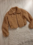 Piękna kurtka baranek krótki kożuszek miś futerko S 36