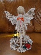 Duży anioł na szydełku (Boże Narodzenie, dekoracja, prezent)