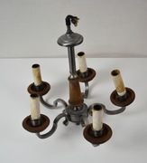 Niklowany Żyrandol Świeczkowy 5 x [E14]