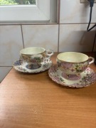 Zestaw dwóch porcelanowych  filiżanek