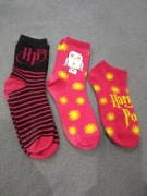 Harry Potter 3 pary kolorowe skarpetki brokat r 35-38